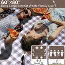 80"x60" Waterproof Sandproof Picnic Mat - Portable Foldable Outdoor Blanket for Beach, Park, Travel & Indoor Use - Lightweight Compact Design, Easy-Carry (Light Brown) by TinyTreasures Baby Boutique