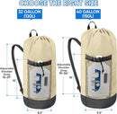 BALEINE 120L Laundry Bag Backpack, 900D Oxford Fabric Large Travel Laundry Bags with Shoulder Straps and 2 Mesh Pockets for College Dorm, Apartment, Laundromat (Beige, 120L) by TinyTreasures Baby Boutique