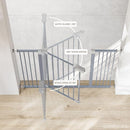 Comfy Cubs Baby Safety Gate with 3 Extensions - Adjustable 42" x 1.9" x 30" Q195 Steel Doorway Barrier - Powder-Coated Finish for Stairs and Doorways - Walk-Through Design Pet Gate - Pacific Blue by TinyTreasures Baby Boutique