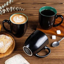 GBHOME 16oz Coffee Mugs Set of 6, Large Ceramic Coffee Mugs for Man, Woman, Dad, Mom, Modern Coffee Mugs Set with handle for Tea/Latte/Cappuccino/Milk/Cocoa. Dishwasher&Microwave Safe,Green by CozyNest Decor