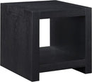 Steve Silver Furniture Aubrey Black End Table, Living Room/Bedroom, Contemporary/Modern Design, Bottom Storage Shelf, Chair Side/Media Table, 24'L x 24" W x 24" H, Black by CozyNest Decor