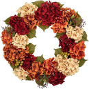 Fall Wreaths for Front Door, 24 inch Autumn Wreath with Hydrangeas Berries Large Fall Door Wreath Artificial Hydrangea Flowers Wreaths Autumn Decorations for Farmhouse Thanksgiving Harvest Door Wall by CozyNest Decor