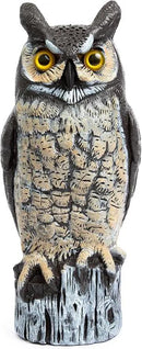 Dalen Large Fake Owl Decoy to Scare Birds Away - Garden Scarecrow Provides Natural Pest Control - 16" Tall - Great Horned Owl by CozyNest Decor