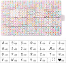 1400pcs Letter Beads, 6x6 mm Acrylic Alphabet Beads, Beads for Jewelry and Bracelet Making, in 28 Grid Box (White and Colorful) by TinyTreasures Baby Boutique
