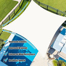 Amagenix Sun Shade Sail 6'X8' Curved Edge Outdoor Shade Canopy White Breathable 95% UV Block Shade Cloth for Patio Garden Backyard (We Make Custom Size) by GreenHaven Gardens