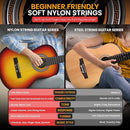 Pyle 6 String Acoustic Guitar, Right, 6 Brown Burst, Gloss, 36" (PGACLS82BB) by TinyTreasures Baby Boutique