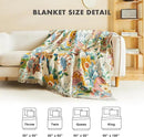 MSGKV Boho Throw Blanket for Couch Bed Chair 100% Cotton Muslin Breathable Vine Embroidery Blanket 50"x60" Sofa Blankets for All Seasons Lightweight Farmhouse Blankets Boho Home Decor by CozyNest Decor