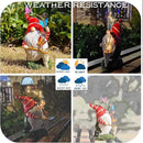 Solar Powered Gnome Garden Statue with Iron Butterflies - LED Lighted Garden Decorations, Resin Gnome with Butterfly Net, Gifts for Women and Men，Outdoor Decor Ornaments for Outside by GreenHaven Gardens