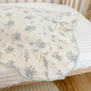 BuLuTu Cotton Muslin Toddler Pillowcases with Blue Flowers Print Soft Breathable Gauze Small Pillow Case for Toddler Boys Girls Nursery Decor, Shower Gift, 14"x20", 1 pc by TinyTreasures Baby Boutique