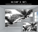 Black Palm Tree Wallpaper Bedroom Beautiful Tropical Plant Leaf Wall Mural Living Room (Not Peel and Stick) by CozyNest Decor