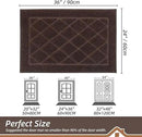 BEQHAUSE Dirt Trapper Door Mat 24" x 36", Doormat Non-Slip Entryway Rugs Washable, Dog Door Mat Stain Resistant and Absorbent Welcome Floor Mat for Front Back Door, Muddy Wet Shoes & Paws, Brown by CozyNest Decor