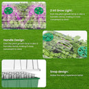 MIXC Seed Starter Tray with Lights, 2 Packs Mini Propagator Plant Grow Kit Greenhouse with Humidity Vented Domes and Base for Seeds Starting, Green by GreenHaven Gardens