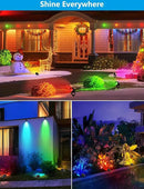 Christmas Spotlight Outdoor 12W RGBW LED Color Changing Landscape Lights with Remote Control 120V Waterproof Plug in Spot Lights Outdoor Landscape Light for Tree Yard Garden Christmas, 8 Pack by GreenHaven Gardens