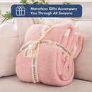 NEXHOME PRO Soft Blankets Pink Twin Size, Cozy Throw Blanket for Couch, Warm Reversible Knit Blanket for Women, Fuzzy Lightweight Throws for Sofa, Bed, Picnic, Heather Hot Pink, 60 x 80 inches by TinyTreasures Baby Boutique