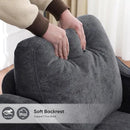 Accent Chair for Living Room, Mid Century Modern Reading Chair for Bedroom, Upholstered Armchair with Side Pockets, Comfy Single Sofa Side Chair for Office, Apartment, Small Room, Dark Grey by CozyNest Decor
