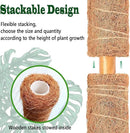 4 Pack 22 Inch Moss Poles, Stackable Moss Pole for Plants Monstera, 70 Inch Tall Moss Poles for Climbing Plants Indoor, Coir Totem Plant Support Stakes Stand for Potted Plants, Pothos by GreenHaven Gardens