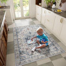 Machine Washable Throw Rugs for Entryway: Door Mat Indoor Entrance 4x6 Small Rug Stain Resistant Non-Slip Low Pile Soft Carpet for Kitchen Front Door Indoor Entry Bathroom Bedroom by TinyTreasures Baby Boutique