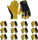 HANDLANDY Leather Work Gloves for Men & Women, Reinforced Durable Garden Gloves, Cowhide Working Glove for Gardening by GreenHaven Gardens