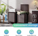 SMIBUY Double Laundry Hamper with Lid, 120L Bamboo Laundry Basket with Removable Liner Bag, 2-Section Clothes Divider Laundry Sorter for Laundry Room, Bathroom, Bedroom (Dark Brown) by CozyNest Decor