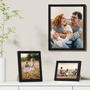 Vittanly 11x14 Picture Frames Set of 9, Shatter Resistant Plexiglass, Display 8x10 Pictures with Mat or 11x14 without Mat, Photo Frames for Wall or Tabletop, Engineered Wood, Black by CozyNest Decor