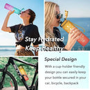 Enerbone Water Bottle, Leakproof BPA & Toxic Free, Motivational Water Bottle with Times to Drink and Straw, Fitness Sports Water Bottle with Strap for Office, Gym, Outdoor Sports by CozyNest Decor