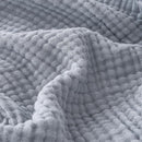 EMME Cotton Muslin Throw Blanket Couch Breathable Gauze Blanket Soft Lightweight Blankets Adults (Dusty Blue, 50"x60") by CozyNest Decor