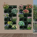 12Pieces 3-Pot Wall Planter Vertical Garden Plant Walls Wall Mounted Vertical Planter with Water-Storage Layer Stackable Wall-Mounted Flower Pot for Gardens, Balconies 180.78lbs Total Capacity (Green) by CozyNest Decor