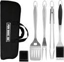 Pork Barrel BBQ Tool Set Grill Kit - Premium Stainless Steel BBQ Grill Accessories, Grilling Tools & BBQ Accessories for Outdoor Grill - Perfect BBQ Tools and Grilling Gifts for Men by GreenHaven Gardens