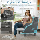STHOUYN Living Room Chairs Black Leather Accent Chairs Set of 2, Waiting Room Arm Chairs, Reading Chairs for Bedroom Comfy Club Chair Tufted, Office Small Space (2, Black) by CozyNest Decor