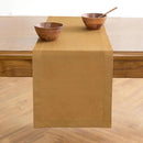 Solino Home Linen Table Runner 90 Inches Long - 100% Pure Linen Caramel Dining Table Runner 14 x 90 Inch for Fall, Autumn, Thanksgiving - Fete by CozyNest Decor