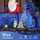 JMEXSUSS Blue and White Christmas Lights Outdoor, 8 Modes 400 LED Christmas String Lights Indoor,132ft LED Lights Plug in for Christmas Tree Party Decorations by GreenHaven Gardens