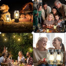 MJ Outdoor Mason Jar Lights Hanging Battery Operated Lamp Timer Cordless Lamps 2-Pack LED Decorative Garden Lanterns Glass Light for Patio Camping Courtyard Backyard Tree Hallway Stairs( Transparent) by GreenHaven Gardens