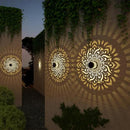 2 Pack Solar Fence Lights Metal Solar Powered Outdoor Deck Step Wall Lights Mandala Theme Waterproof Fence Light for Garden Post Patio Backyard Yard Decor (2 Pack) by CozyNest Decor