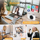Digital Camera 4K 64MP - Vlogging Camera for Kids & Beginners | 18X Zoom Point and Shoot Camera Anti Shake, Compact with Flash, Gift for Boys Girls(White+Silver) by TinyTreasures Baby Boutique