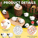 100Pcs Mini White Sheep Miniature Resin Sheep Figurines Cute Little Figurines Fairy Outdoor Moss Ornaments Landscape Figurines Garden DIY Ornament Accessories for Indoor Outdoor by GreenHaven Gardens