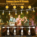 SUFEIMAS 100FT White Outdoor String Lights,IP65 Waterproof 30+2 Plastic LED Bulbs 2700K White Patio String Lights for Outside Porch, Pergola, Backyard, Bistro, Garden,Wedding Lights by GreenHaven Gardens