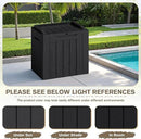 JUMMICO 31 Gallon Resin Deck Box Waterproof Indoor Outdoor Storage Boxes for Patio Furniture Cushions and Garden Tools (Black, 31gallon-2 Packs) by CozyNest Decor