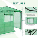 EAGLE PEAK 8x6 Portable Walk-in Greenhouse, Pop-up Indoor Outdoor Garden Green House, Zippered Door and Window, PE Cover, Green by GreenHaven Gardens