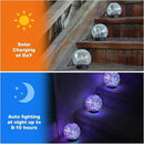 Solar Globe Lights Outdoor Waterproof-Solar Balls-Solar Garden Lights-Solar Orbs for Outside 2 Pack Cracked Glass Ball for Lawn Patio Yard Backyard Decorations, DS-XBQ-1-1-1 by GreenHaven Gardens