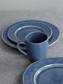 famiware Aurora Coffee Mugs, 14oz Mug Set of 4, Stoneware Mug, Cups for Kitchen, Cappuccino, Latte, Reactive Glaze, Microwave Safe, Scractch-resistant, Lagoon Blue by CozyNest Decor
