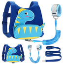 Accmor Toddler Harness with Leash, Cute Dinosaur Kids Harness + Anti Lost Wrist Link, Mini Child Harness Leash Wristband Strap Belt Protector for Baby Boys Girls to Outdoor Travel (Blue) by TinyTreasures Baby Boutique