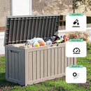 80 Gallon Outdoor Storage Box – Waterproof Deck Box for Garden & Patio,Light Brown by GreenHaven Gardens