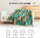 MSGKV Throw Blanket for Couch Cotton Muslin Breathable Animals Blanket 50"x60" Sofa Chair Blankets for All Seasons Lightweight Farmhouse Blankets Home Decor by CozyNest Decor