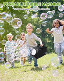 Bubble Machine Rotating Bubble Maker for Kids - 20000+ Big Bubbles Per Minute Bubbles for Toddlers 1-3| Rechargeable Atomatic Bubble Blower for Indoor Outdoor Party Weeding by TinyTreasures Baby Boutique