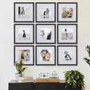 Sheffield Home 9 Piece Gallery Wall Frame Set, 12x12 in. Matted to 8x8 in. (Matte Black) by CozyNest Decor