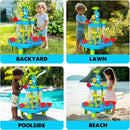CozyBomB™ Water Table for Toddlers 3-5 | Outdoor Toys Water Play Table, Magnetic Fishing Toy Game, Summer Splash Pond Showers Sand Activity, Sensory Party Birthday Gift Kids Ages 4-8 9-12 (2-Tiers) by TinyTreasures Baby Boutique
