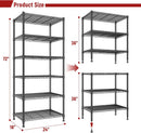 REIBII 72’’H Wire Shelving, 6 Tier Metal Shelving Units and Storage Shelves, Adjustable Garage Shelving for Storage Heavy Duty Shelving for Pantry Shelf Kitchen Garage, 24’’W X18’’D X72’’H by GreenHaven Gardens