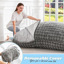 Hobestluk 3 in 1 Bean Bag Chair Giant Bean Bag Chairs for Adults with Bubble Cover Convertible Bean Bag Floor Cushion with Machine Washable Cover for Living Room (Bubble Grey) by CozyNest Decor