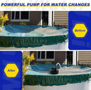 Pool Cover Pump above Ground-Submersible Sump Pump Swimming Water Removal Pumps, Sump Pump for Pool Draining with 16ft Drainage Hose & 25 ft Extra Long Power Cord,850 GPH,3 Adapters-Black by GreenHaven Gardens