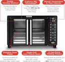 Gourmia Toaster Oven Air Fryer Combo 17 cooking presets 1700W french door digital air fryer oven 24L capacity accessories, convection rack, baking pan tray recipe book GTF7460,Large,Black by CozyNest Decor